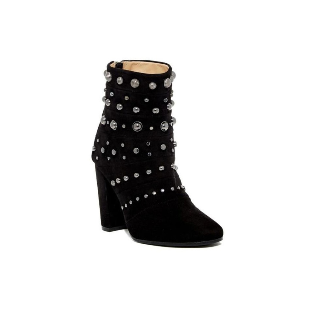 NEW Badgley Mischka Kurt Studded Suede Ankle Boots